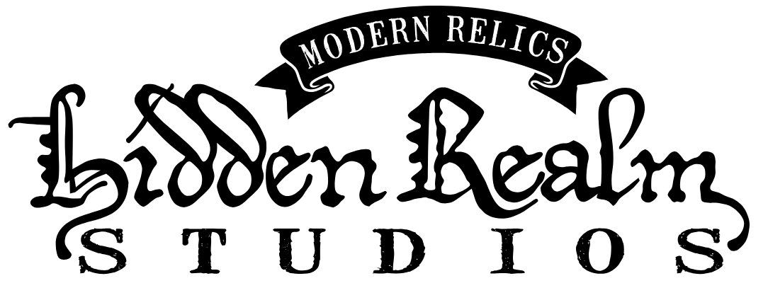 Logo of Hidden Realm Studios with 'Modern Relics' above it.
